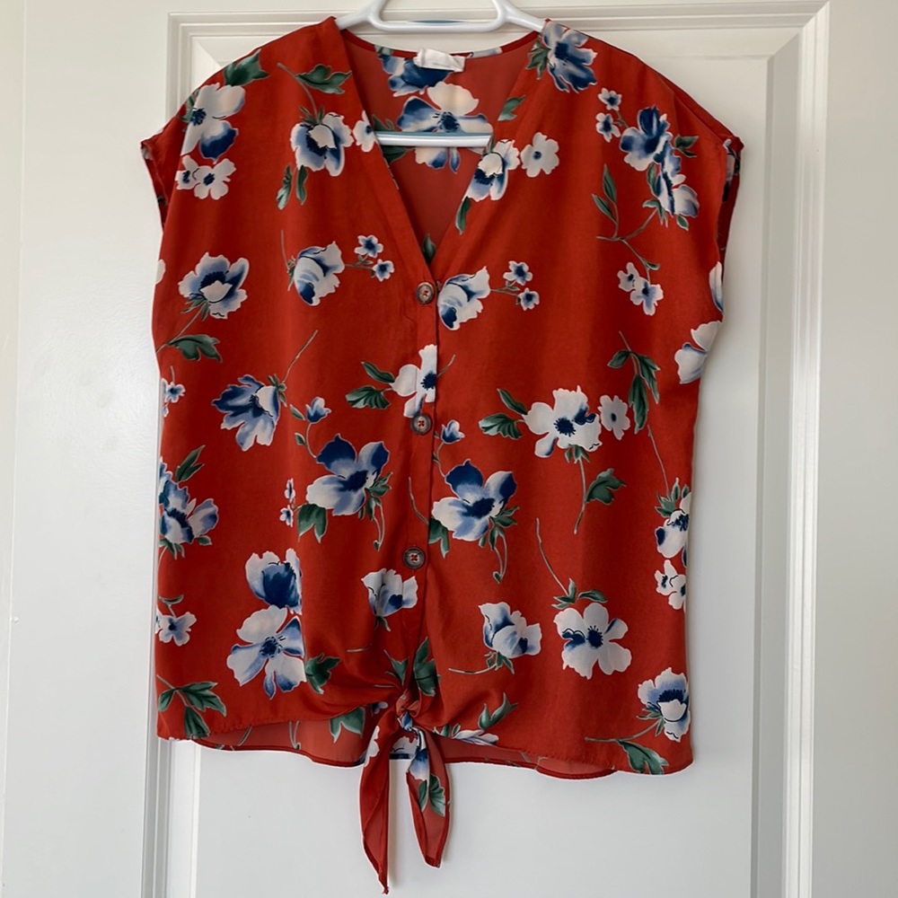 Floral Button Down Top